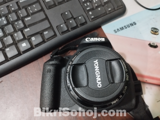 EOS 700D Camera with prime lens EF 35mm 1:2